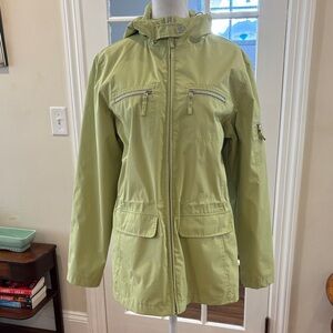 Bass Women’s Light Green Utility Jacket with Hood.  Size M